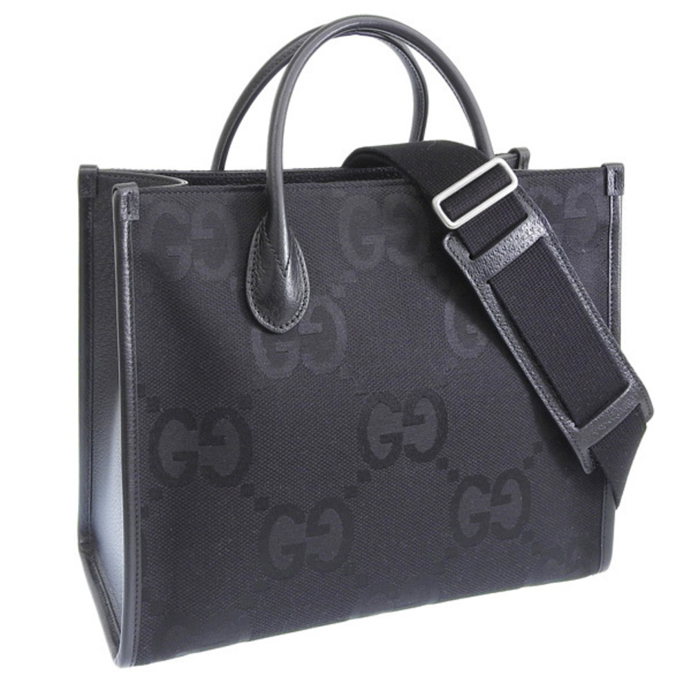 Gucci Outlet Canvas Tote Bag Black